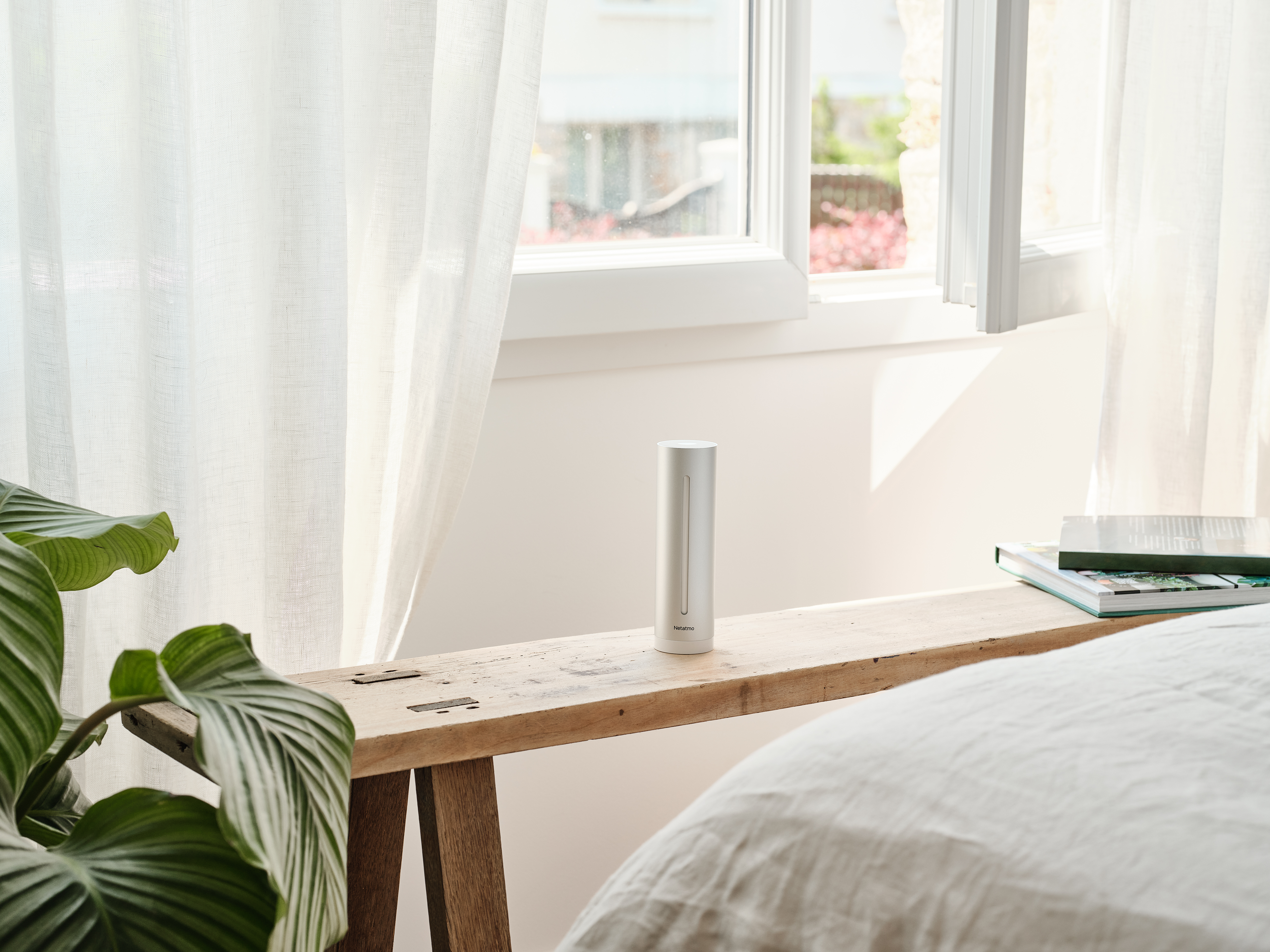 Stazione meteo connessa Netatmo installata in camera da letto